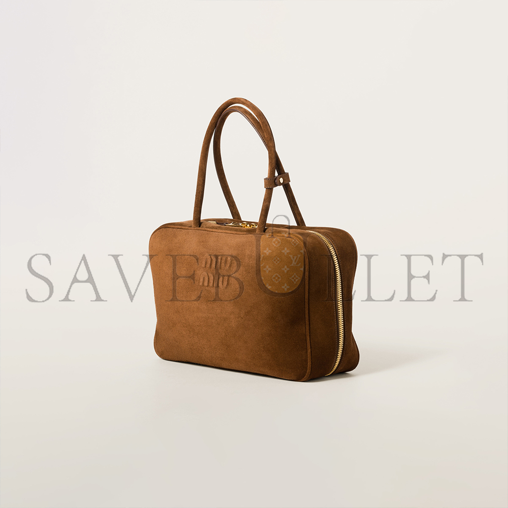 MIU MIU SUEDE BEAU BAG 5BB117 (34*23*10cm) MIU MIU SUEDE BEAU BAG 5BB117 (34*23*10cm)